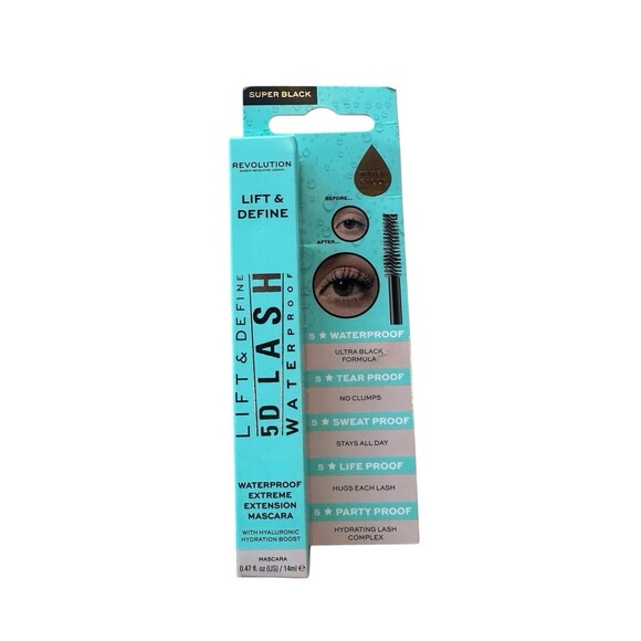Revolution Lift & Define Super Black 5D Lash Waterproof Mascara - Picture 1 of 2